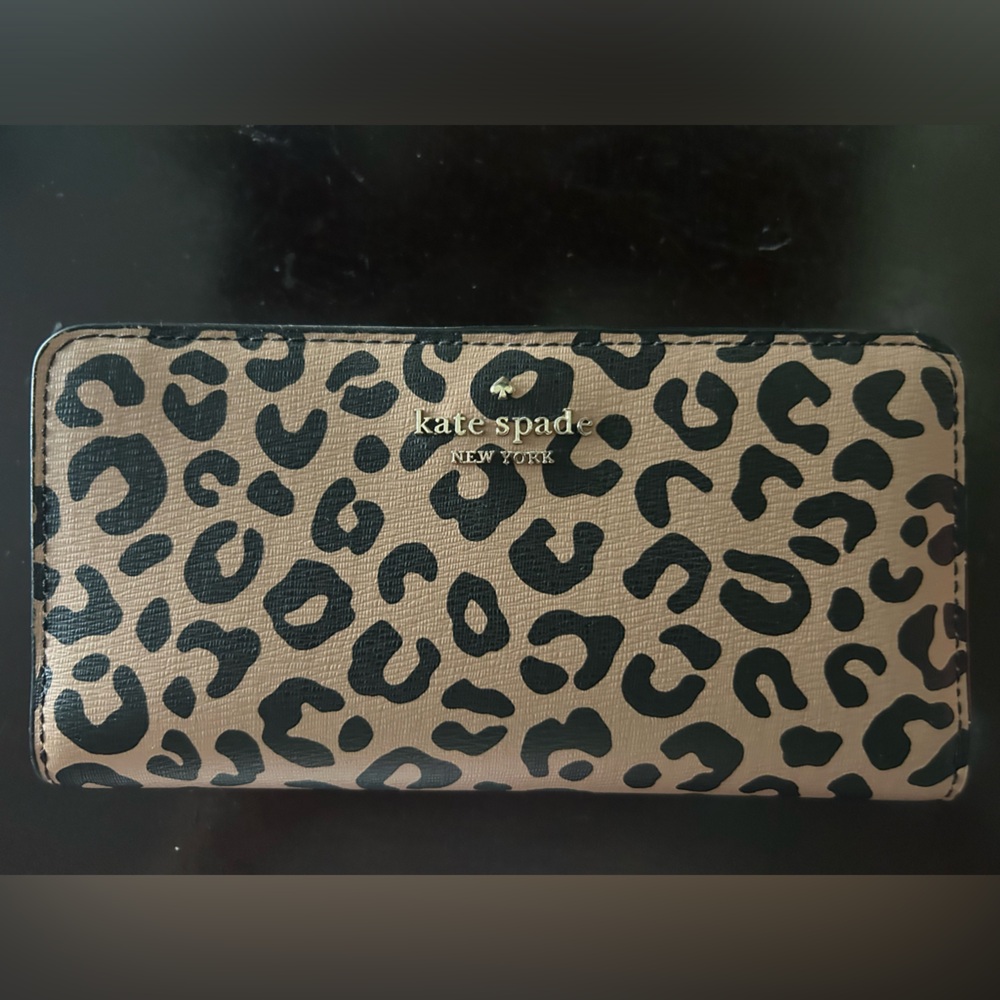 Kate spade leopard wallet
